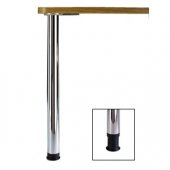 Chrome Zoom Table Leg Set 34-1/4 Inch Height - Adjustable Modern Dining Table Legs for Kitchen, Office, and Conference Room Furniture