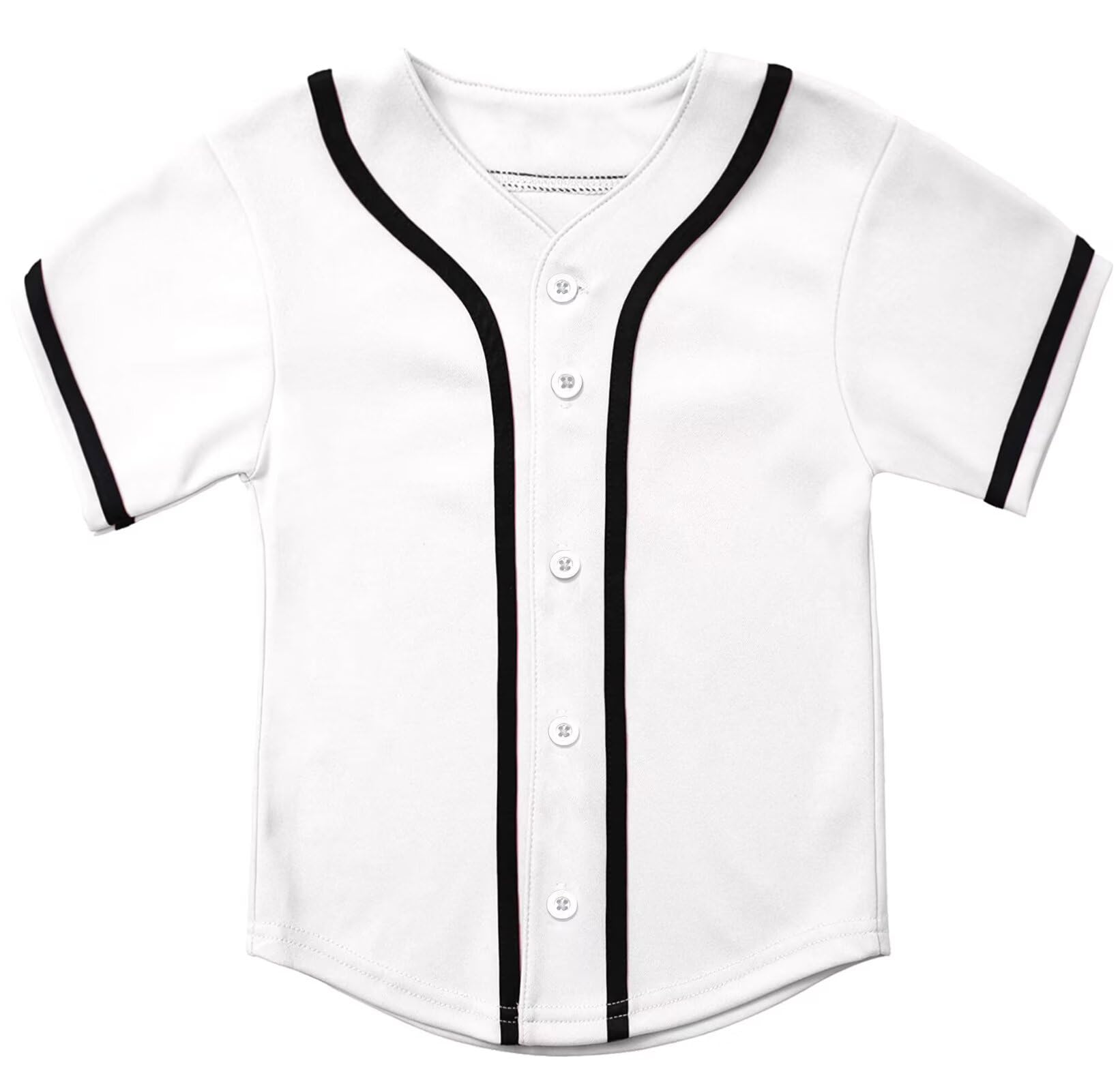 OUTOFGAS Kids Baseball Jersey - Button Down Baseball Tee for Boys & Girls | Hip Hop Fashion Sports Shirt | Softball Uniform for Little League & Casual Wear