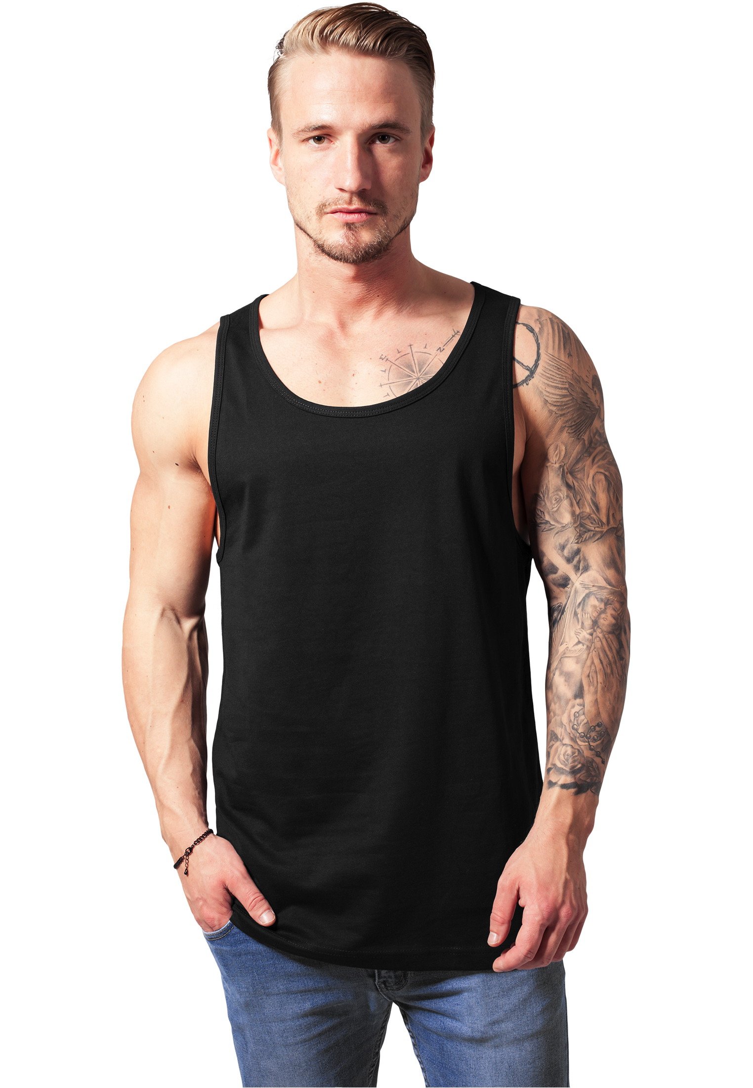 Urban Classics Men's Jersey Basketball Tank Top - Breathable Athletic Shirt for Sports & Casual Wear - Perfect for Gym, Running, and Street Style