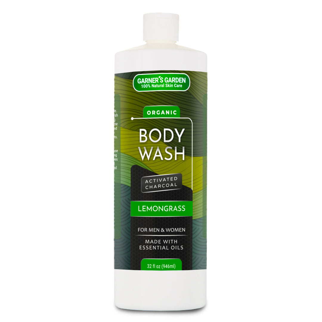 Organic Activated Charcoal Body Wash - Deep Cleansing & Detoxifying for Acne, Oily Skin & Blackheads - Perfect for Daily Shower & Post-Workout Use
