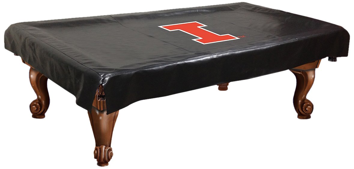 NCAA Illinois Illini Billiard Table Cover - Officially Licensed Pool Table Protector for Game Room & Sports Decor