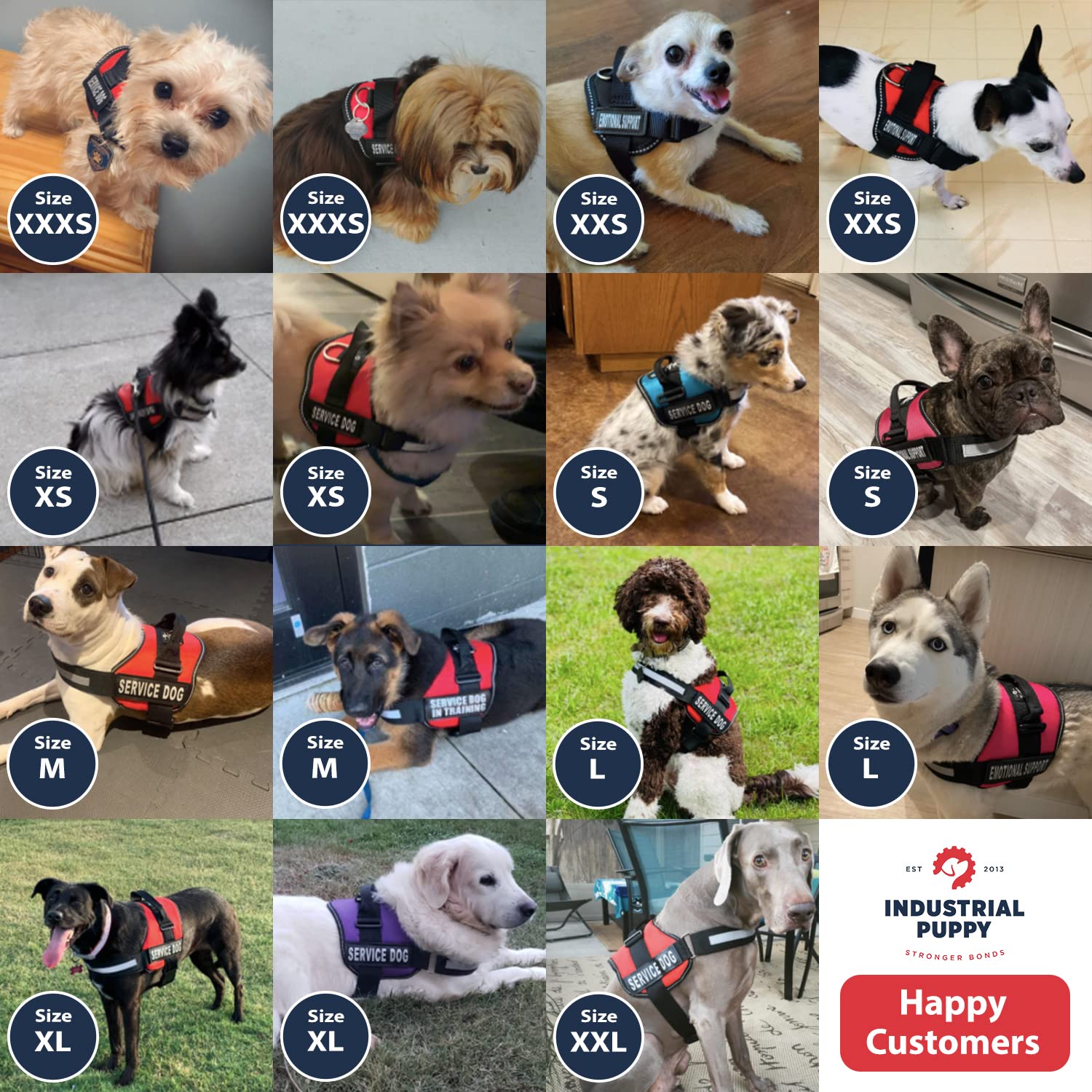 Industrial Service Dog Vest with Handle - No Pull Harness for Large Dogs, ESA & Working Dogs - Adjustable Reflective Training Vest with Removable Patches - Perfect for Small to Large Breeds - Ideal for Service Work, Therapy Sessions & Outdoor Adventures