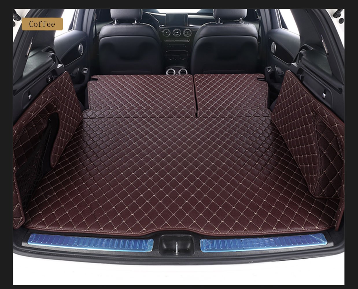 All-Weather Car Trunk Mat for Infiniti QX70 - Heavy Duty Cargo Liner with Full Coverage Protection (Coffee Color) - Perfect for Road Trips, Grocery Hauling & Pet Transport