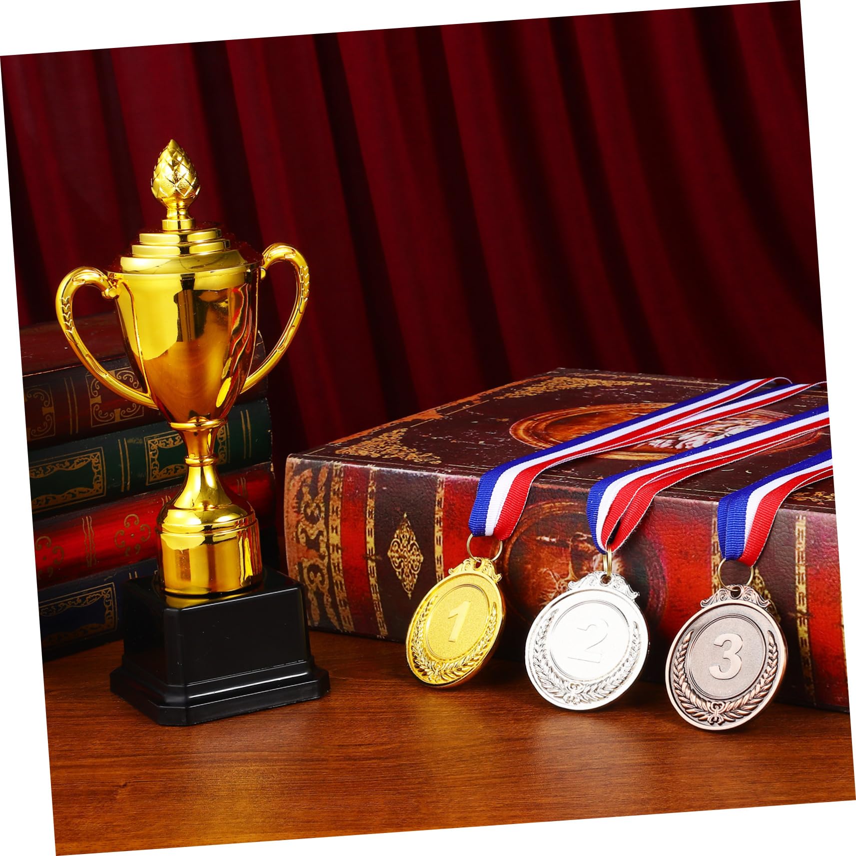 BIUDECO 12-Pack Small Plastic Trophy Cups - Gold Prize Awards for Kids, Students, Teachers - Fun Reward Trophies for Classroom, Sports, Parties & Achievements