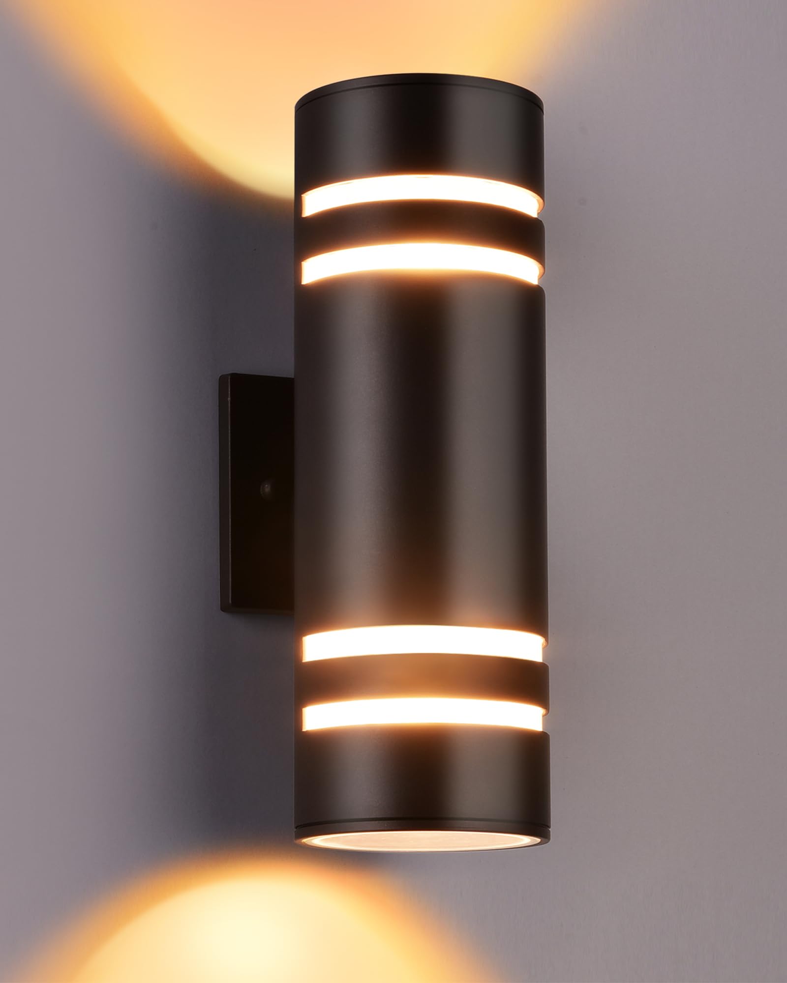 Outdoor Wall Lights Waterproof IP65 - Up Down Porch Lighting Fixture in Oil Rubbed Bronze - Aluminum Exterior Light for Garage, Patio, Deck & House Entrance - Perfect for Outdoor Security and Landscape Illumination