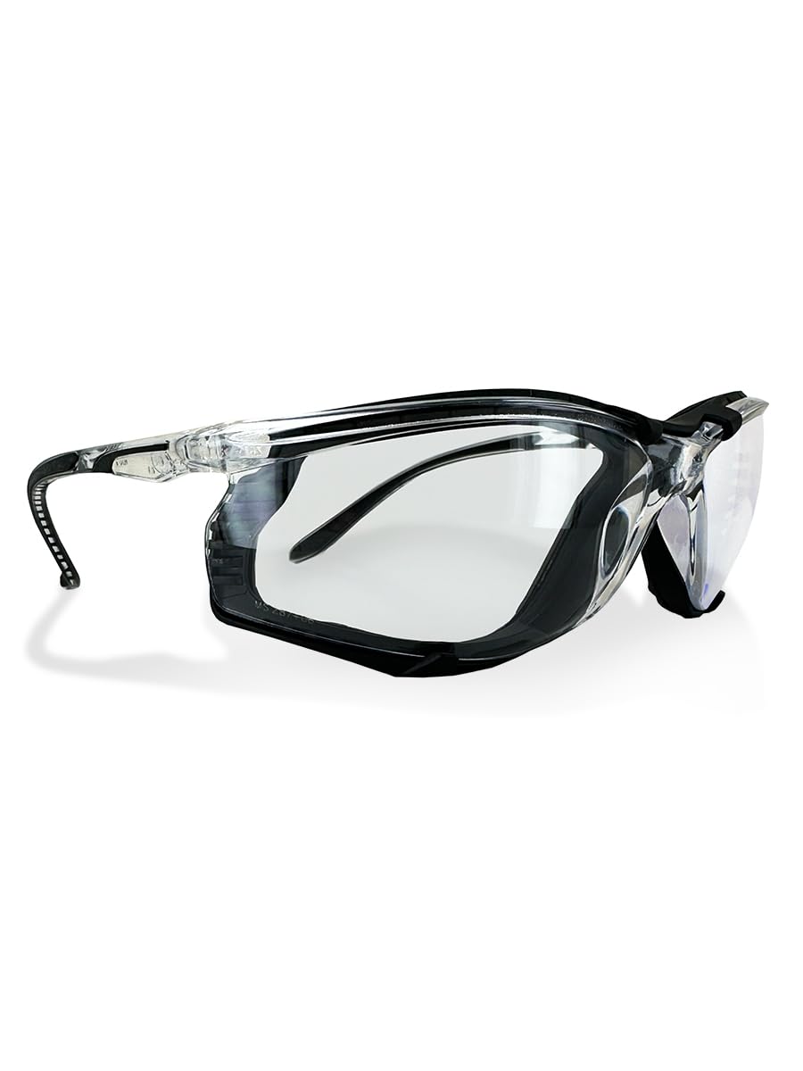48 Pairs MAGID Gemstone Onyx Foam Lined Safety Glasses - ANSI Z87.1 Certified for Sports, Construction & Outdoor Work - Comfortable Protective Eyewear for Cycling, Running & DIY Projects