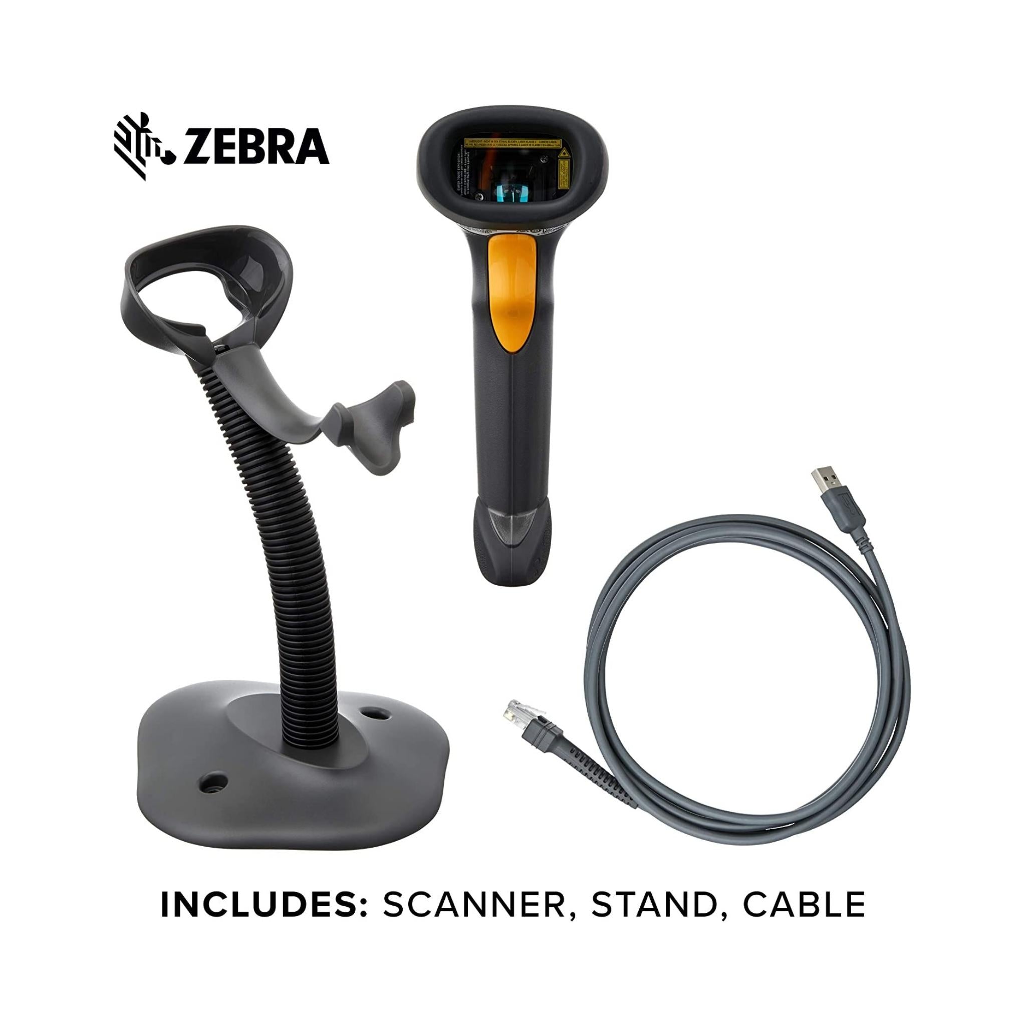 Zebra LS2208 1D Laser Barcode Scanner - High-Speed USB Handheld Barcode Reader for Retail, Warehouse & Inventory Management - Perfect for Supermarkets, Libraries and Small Businesses