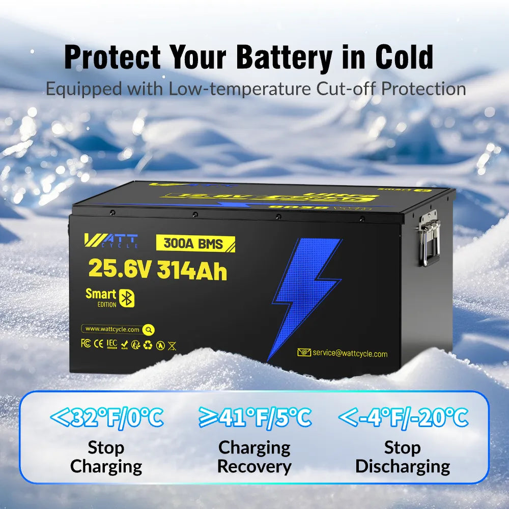 24V 314Ah Ultra Lightweight Lithium Battery with Bluetooth - Perfect for Solar Power Systems, RVs, Marine & Off-Grid Applications
