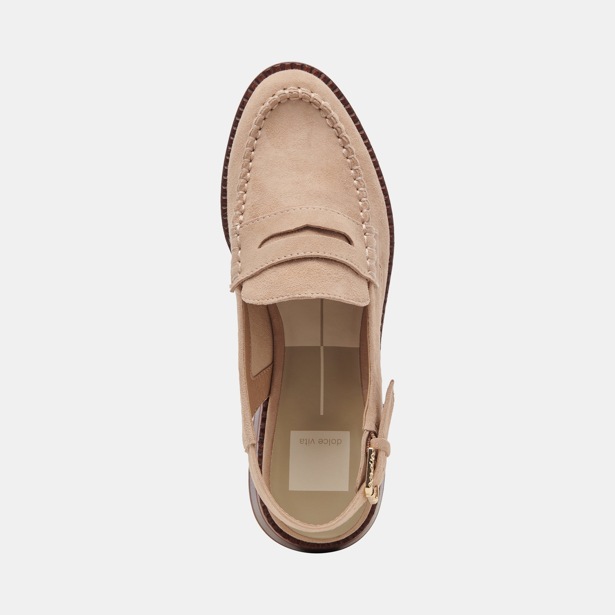 HARDI Women's Wide Loafers in Camel Suede - Comfortable Slip-On Shoes for Work, Office & Casual Outfits