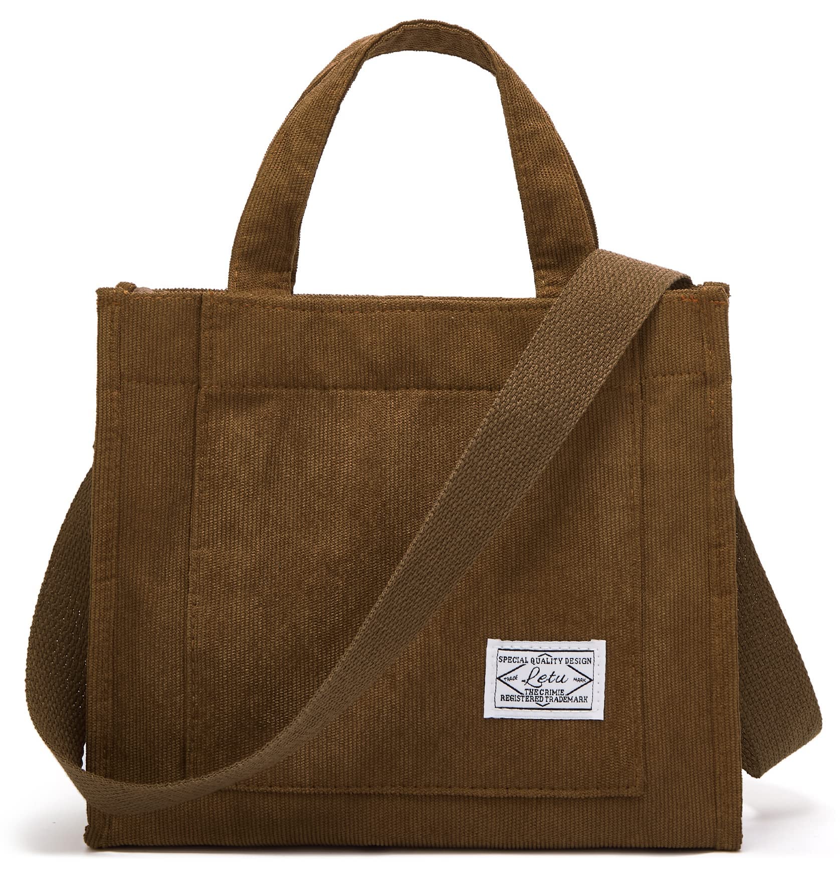 Women's Corduroy Crossbody Shoulder Bag - Stylish Square Purse for Work, School & Travel | Casual Tote Handbag for Everyday Use