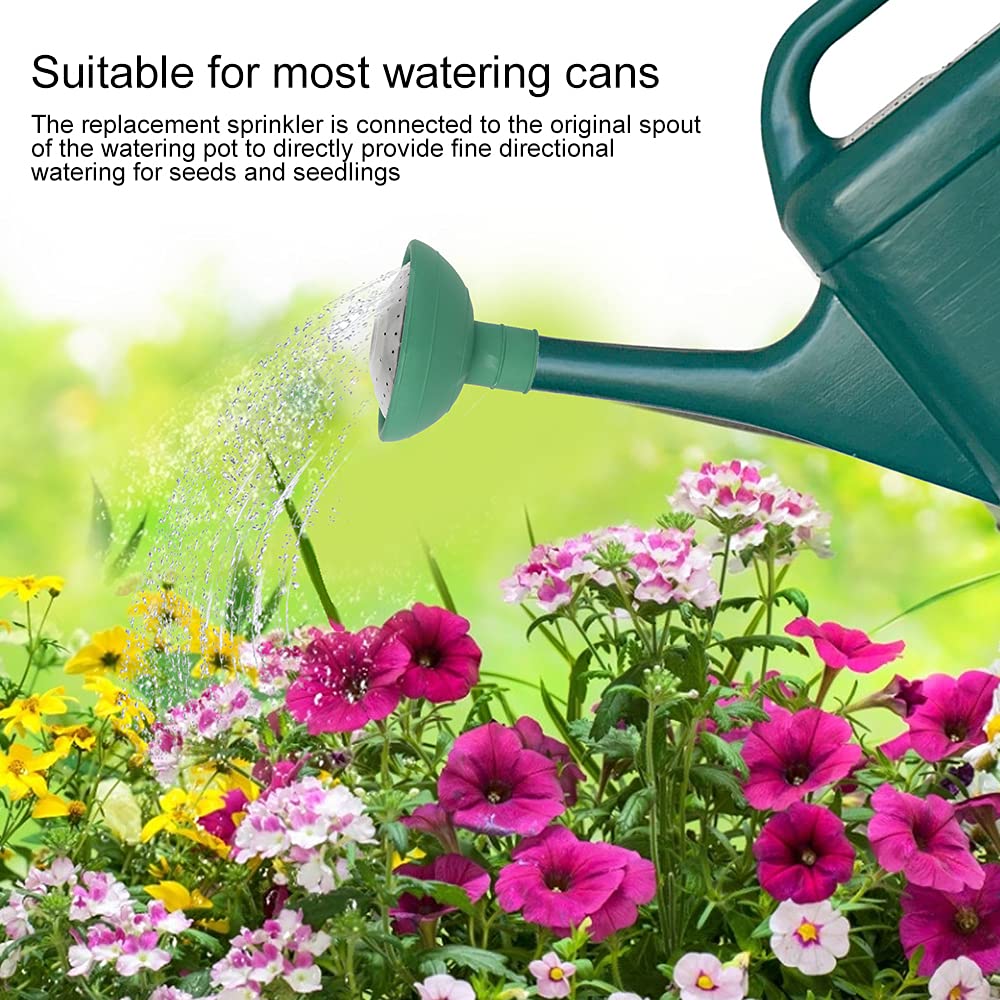 Fyrome Universal Metal & Rubber Garden Watering Can Rose Head Nozzle - 2 Pack Replacement Spout Cap for Most Watering Jugs | Perfect for Indoor Plants, Outdoor Flowers, and Lawn Care