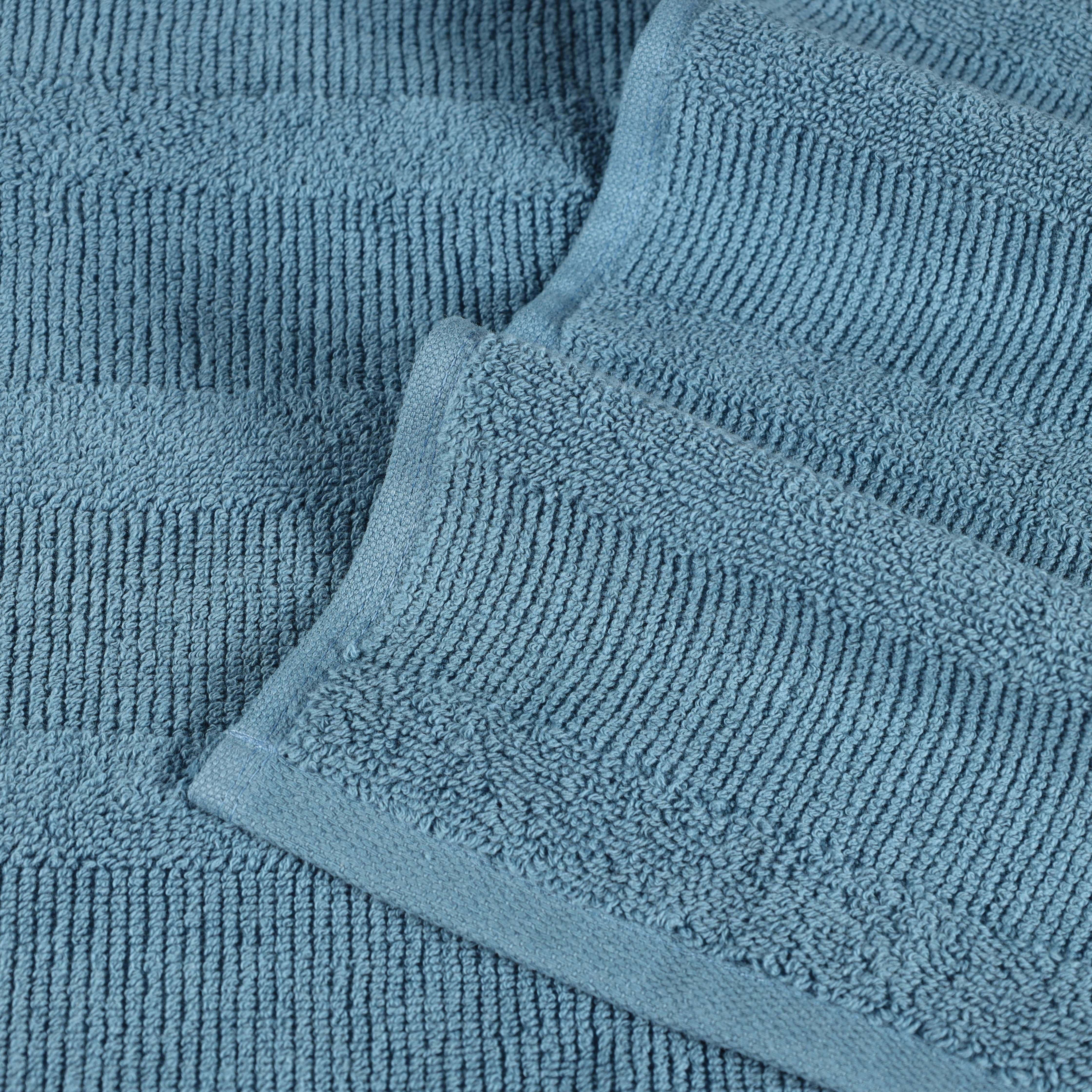 Premium Roma Cotton Ribbed Textured Hand Towels - Soft & Absorbent Bathroom Towel Set of 6 - Perfect for Kitchen, Guest Bathroom & Spa Use