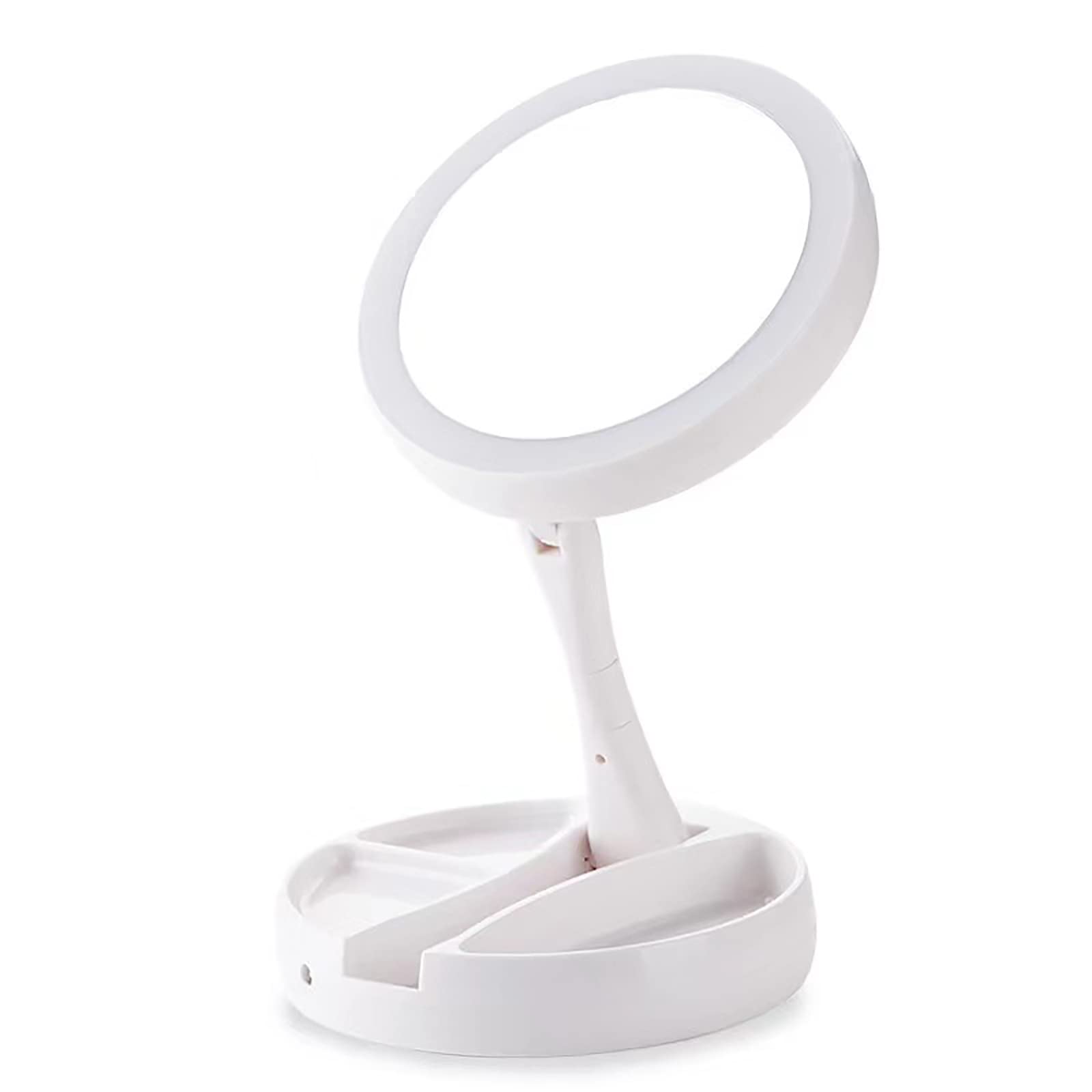 LED Makeup Mirror with Lights - 10X Magnification Vanity Mirror, Double-Sided Adjustable Cosmetic Mirror for Travel, Battery/USB Powered - Perfect for Home Makeup, Salon & Travel Beauty Routine