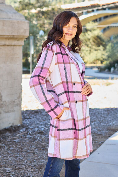 Stylish Plaid Button-Up Lapel Collar Coat for Men & Women | Trendy Fall Winter Jacket | Perfect for Office, Dating & Outdoor Activities