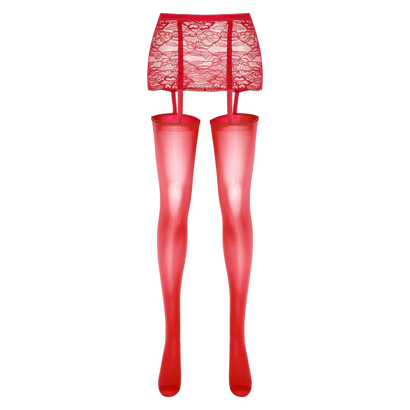 Chictry Women's High Waist Shapewear Tights - Sheer Mesh Pantyhose with Lace Trim, Silky Smooth Stockings for Everyday Wear, Office & Special Occasions