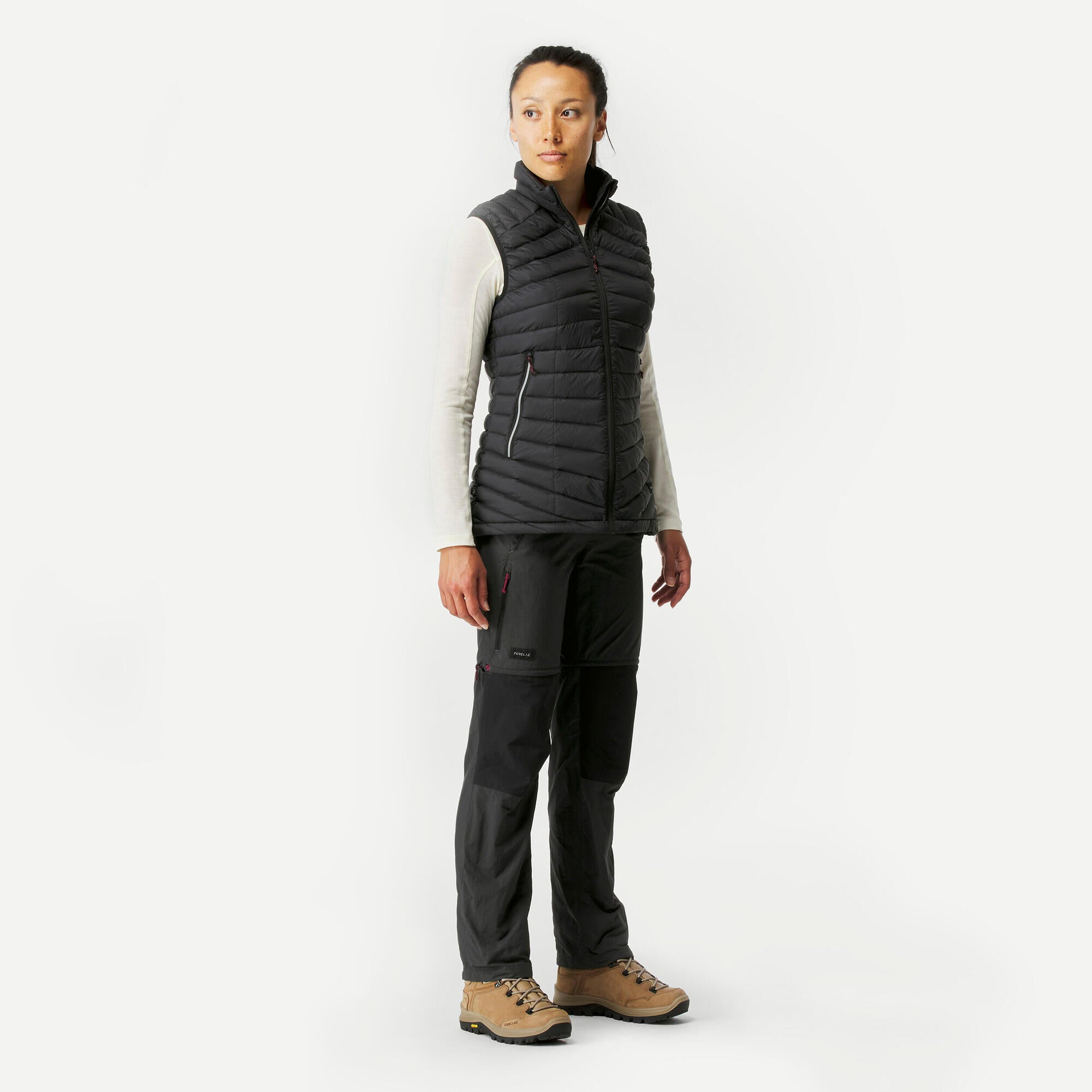 Forclaz Women's MT100 Lightweight Down Puffer Vest - Warm Winter Insulated Jacket for Hiking, Camping & Outdoor Activities