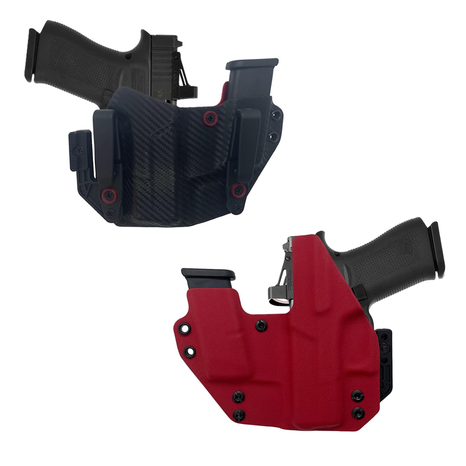 CWC Holsters for Glock 43 with RMR Cut - Gun & Magazine Combo IWB Holster | Mod Wing/Claw Attachment | Multiple Color Choices | Perfect for Concealed Carry & Range Training
