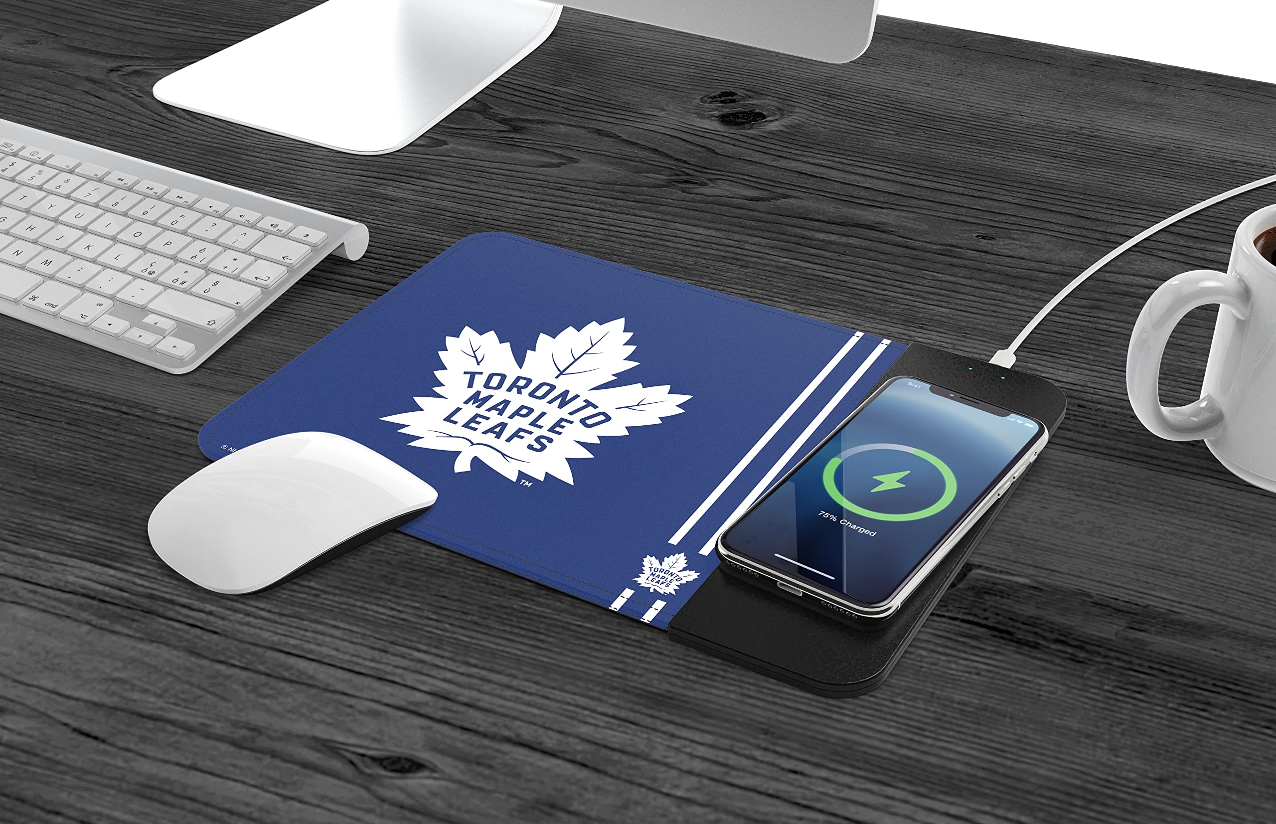 SOAR NHL Wireless Charging Mouse Pad with Fast Qi Charging - Gaming Mouse Mat for PC & Laptop - Perfect for Office, Home & Gaming Setup
