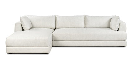 Modern Marcel Left Facing Sectional Sofa - L-Shaped Corner Couch for Living Room, Family Room & Home Theater | Comfortable Upholstered Fabric Sectional with Reversible Chaise