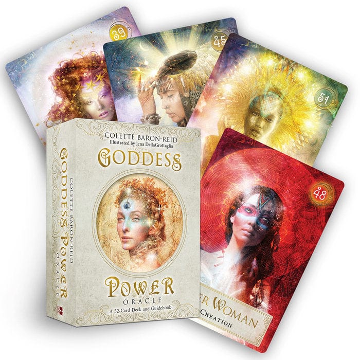 Goddess Power Oracle Cards - Divine Feminine Guidance Deck for Spiritual Growth, Meditation & Self-Discovery | Perfect for Tarot Readers, Energy Healers & Goddess Worship Rituals