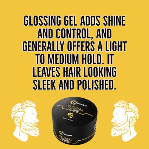 Professional Hair Styling Glossing Gel - Shine & Smooth Hair Treatment for Salon-Quality Results at Home | Perfect for Daily Styling, Frizz Control & Special Occasions