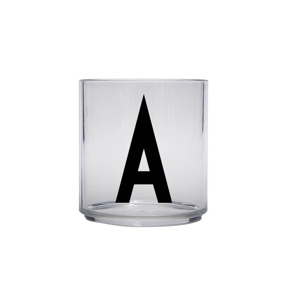 DESIGN LETTERS Kids Personal Drinking Glass - Drop Safe, BPA-Free, Letter Q - Perfect for School Lunch, Home, and Travel Use