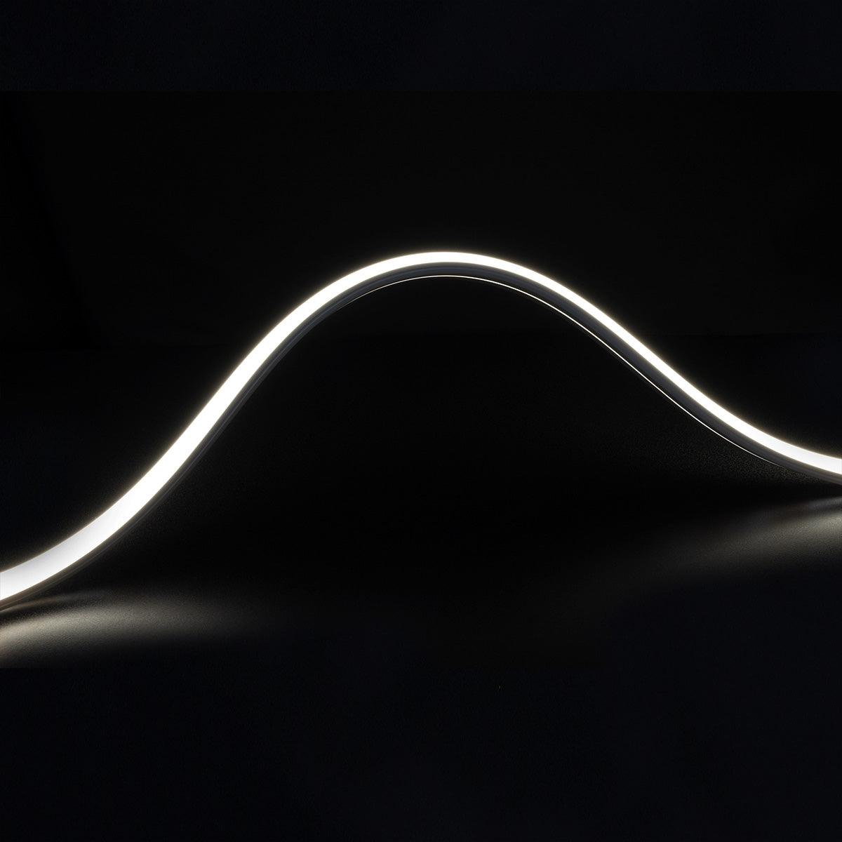 65Ft Neon Blaze Flexible LED Strip Lights - 2700K Warm White, 24V Low Voltage, Bendable Design for Home Decor, Bedroom, Kitchen, and Party Lighting