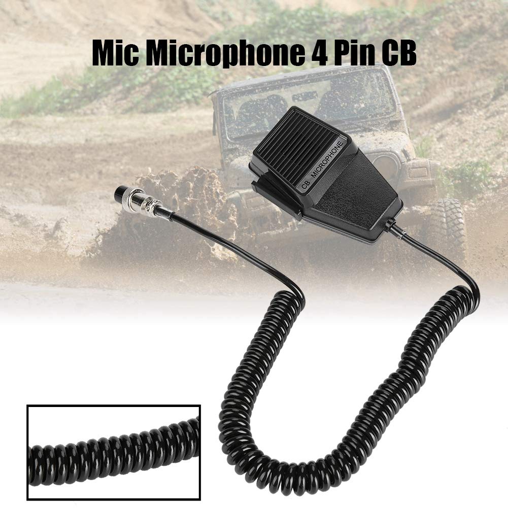 Handheld CB Radio Microphone - 4 Pin Walkie Talkie Hand Mic for Cobra PR240 PR245 PR350 PR375 PR550 - Perfect for Truckers, Off-Roading & Emergency Communication