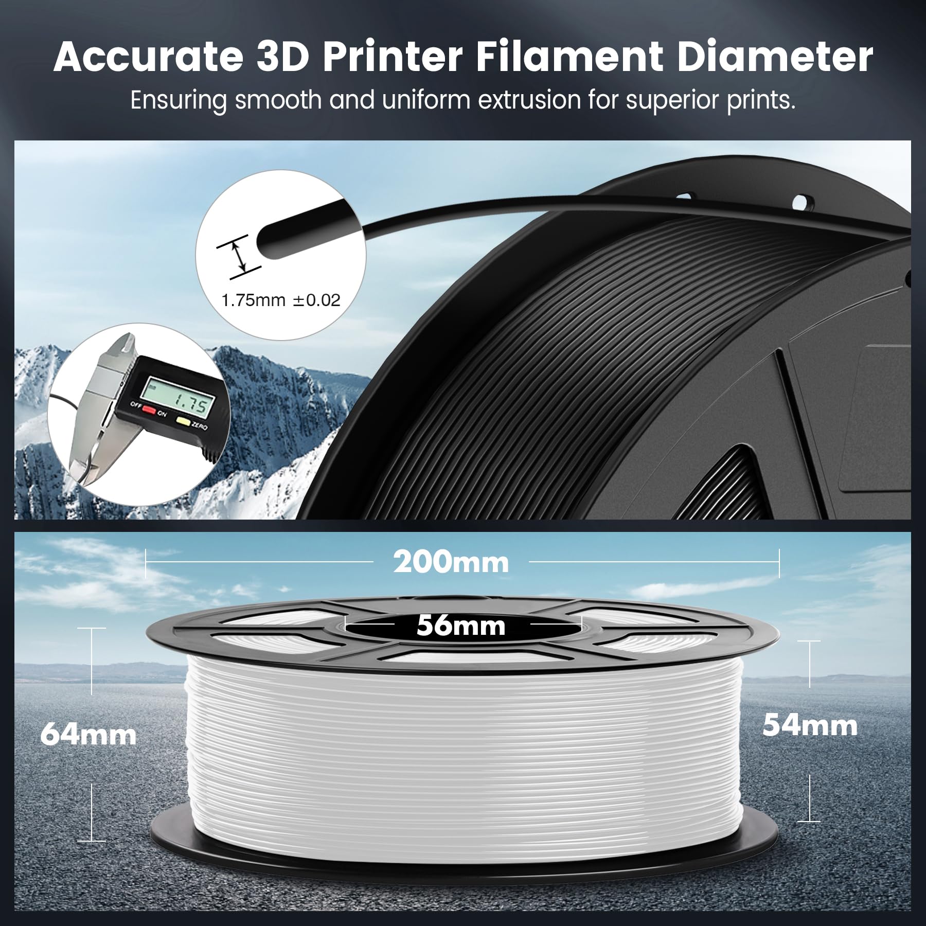 SUNLU PLA Filament 1.75mm for 3D Printing - High Precision +/- 0.02mm, 1kg Spool (2.2lbs), 330 Meters, Yellow - Perfect for FDM 3D Printers, DIY Projects, Prototyping & Home Decor