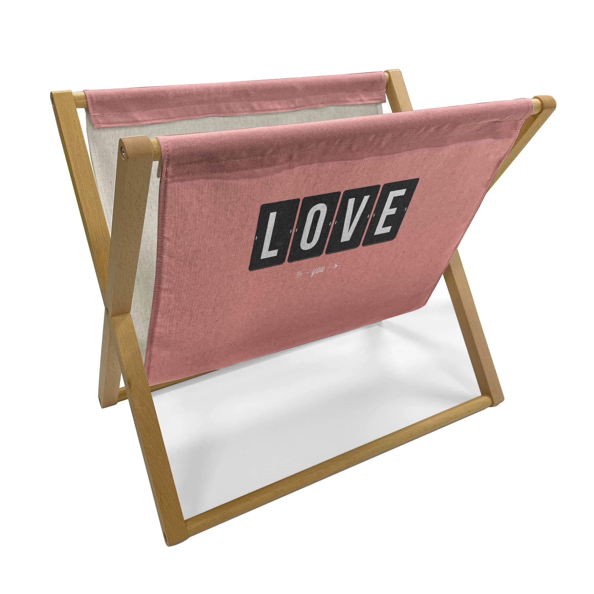 Ambesonne Vintage Love Magazine & Book Holder Floor Rack - 22