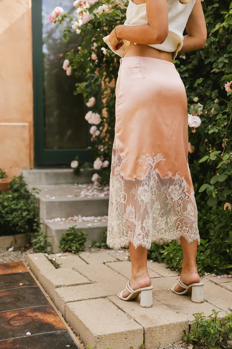 Frankie Asymmetrical Skirt for Women - Trendy Peach High Waist Flowy Midi Skirt | Perfect for Summer Outfits, Beach Vacations & Date Nights