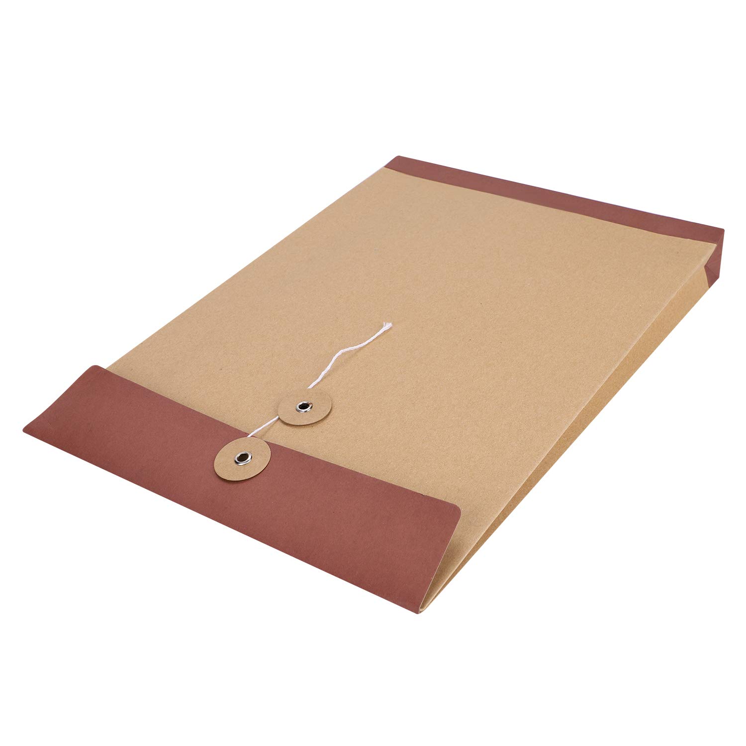 10PCS A4 Kraft String Envelopes - Letter Size File Folders with Button Closure for Office Documents, Bills, Contracts | Waterproof & Durable Paper Filing Organizers | Perfect for Office, School, Home & Mailing Storage Solutions