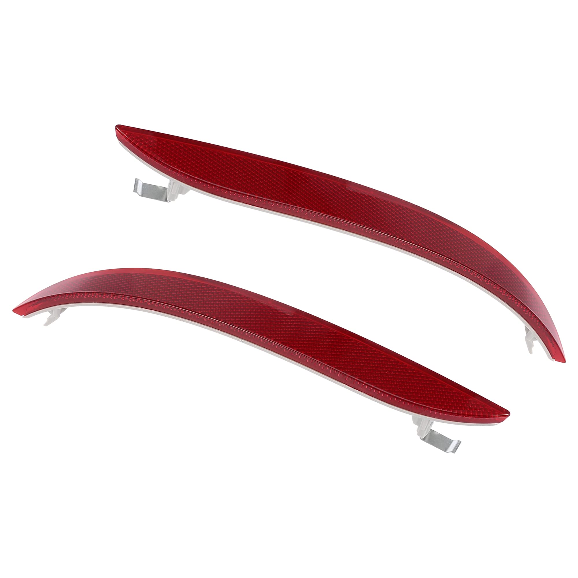 X AUTOHAUX 1 Pair Car Rear Bumper Reflector Strip Cover Left & Right Side for BMW 550i 2008-2010 - Replacement Reflectors for Enhanced Night Visibility & Safety Driving