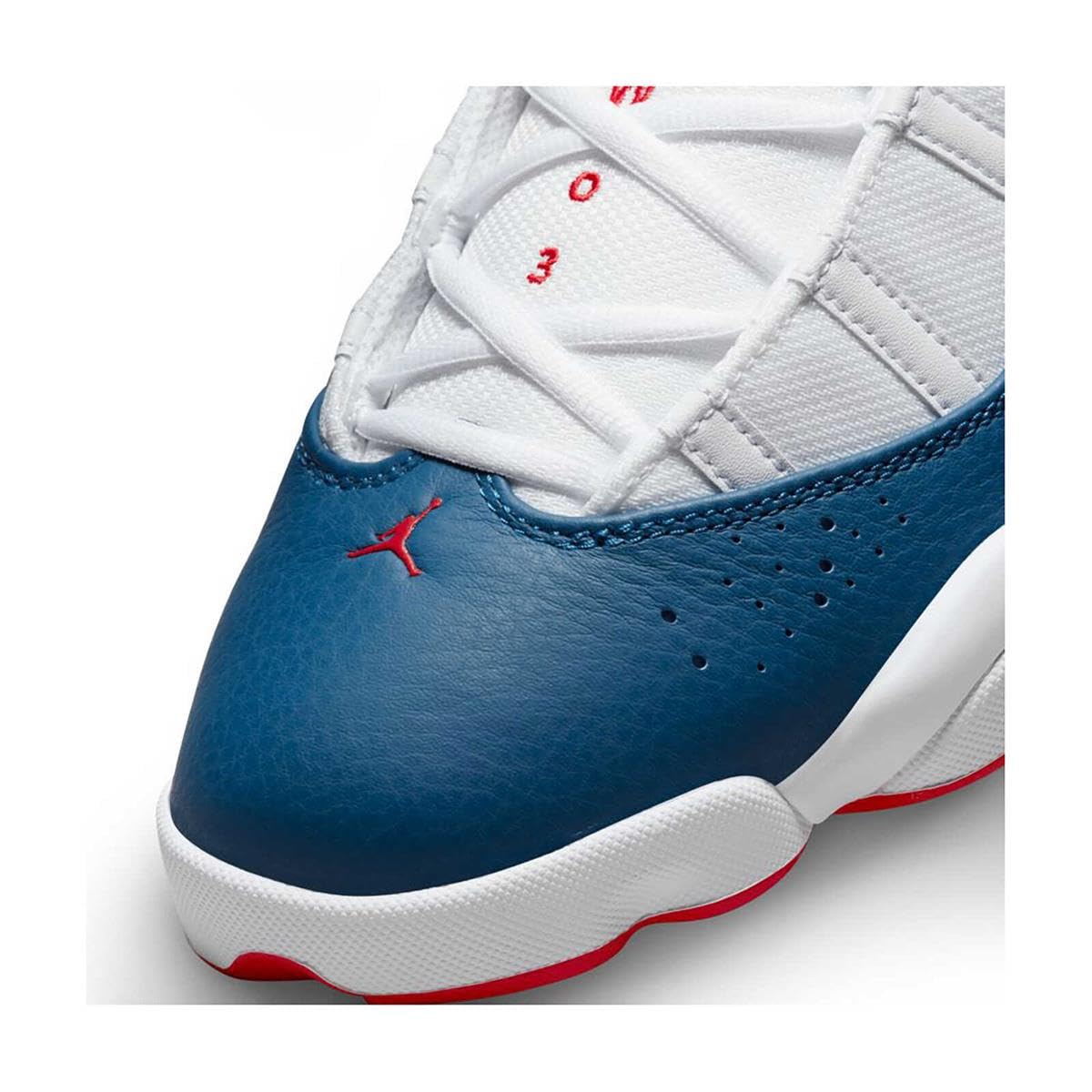 Nike Jordan Men's 6 Rings Basketball Shoes - White/University Red/Light Steel Grey/True Blue (322992-012) | High-Performance Basketball Sneakers for Men | Perfect for Court Play, Streetwear & Sneaker Collectors