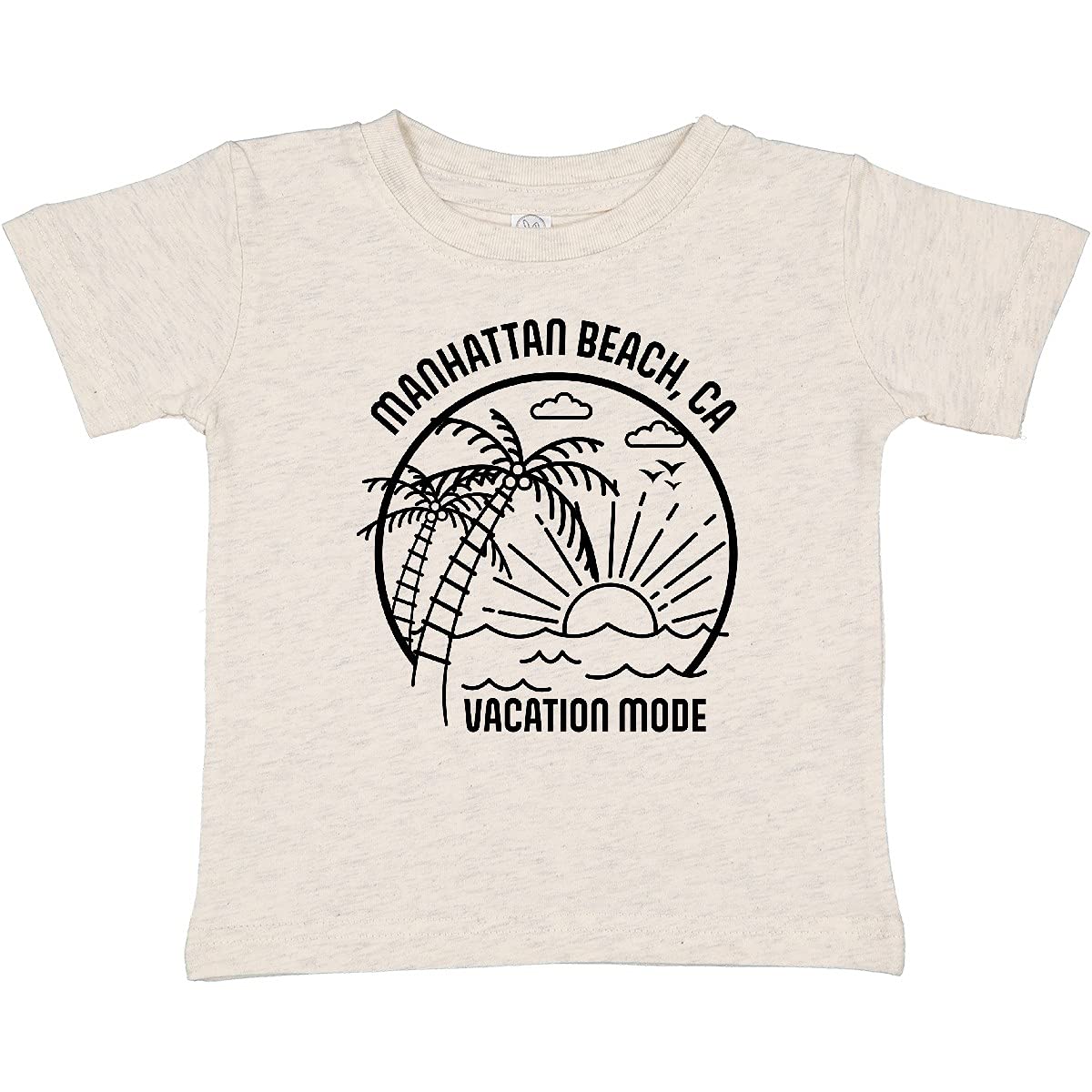 Inktastic Summer Vacation Mode Manhattan Beach California Baby T-Shirt - Cute Graphic Tee for Boys & Girls - Perfect Beach Outfit, Family Vacation & California Souvenir