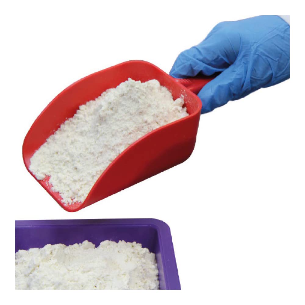 SteriWare 8045R-60 Disposable Red PharmaScoop, 60ml Non-Sterile Plastic Measuring Spoon - Pack of 100 Individually Bagged - Perfect for Pharmacy, Lab, Medical & Veterinary Use