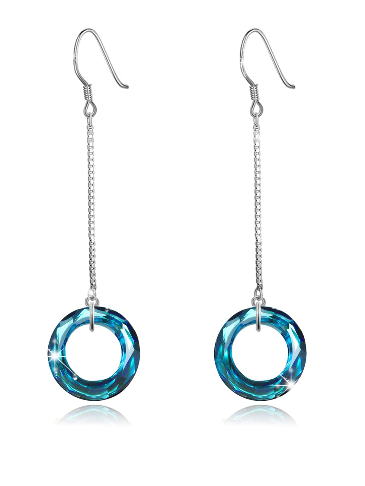 Austria Crystal Dangle Long Earrings for Women - Hypoallergenic Jewelry Gifts for Mother's Day, Anniversary & Birthday | Elegant Evening Wear & Special Occasion Accessories