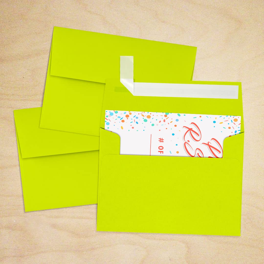 Premium LUXPaper 4Bar A1 Invitation Envelopes - Self-Sealing Peel & Press Closure - 3 5/8