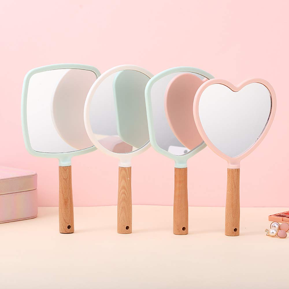 Large Handheld Mirror with Handle - Pink Makeup Mirror for Hair Styling, Salon & Home Use - Perfect for Hairdressers, Makeup Artists & Personal Grooming