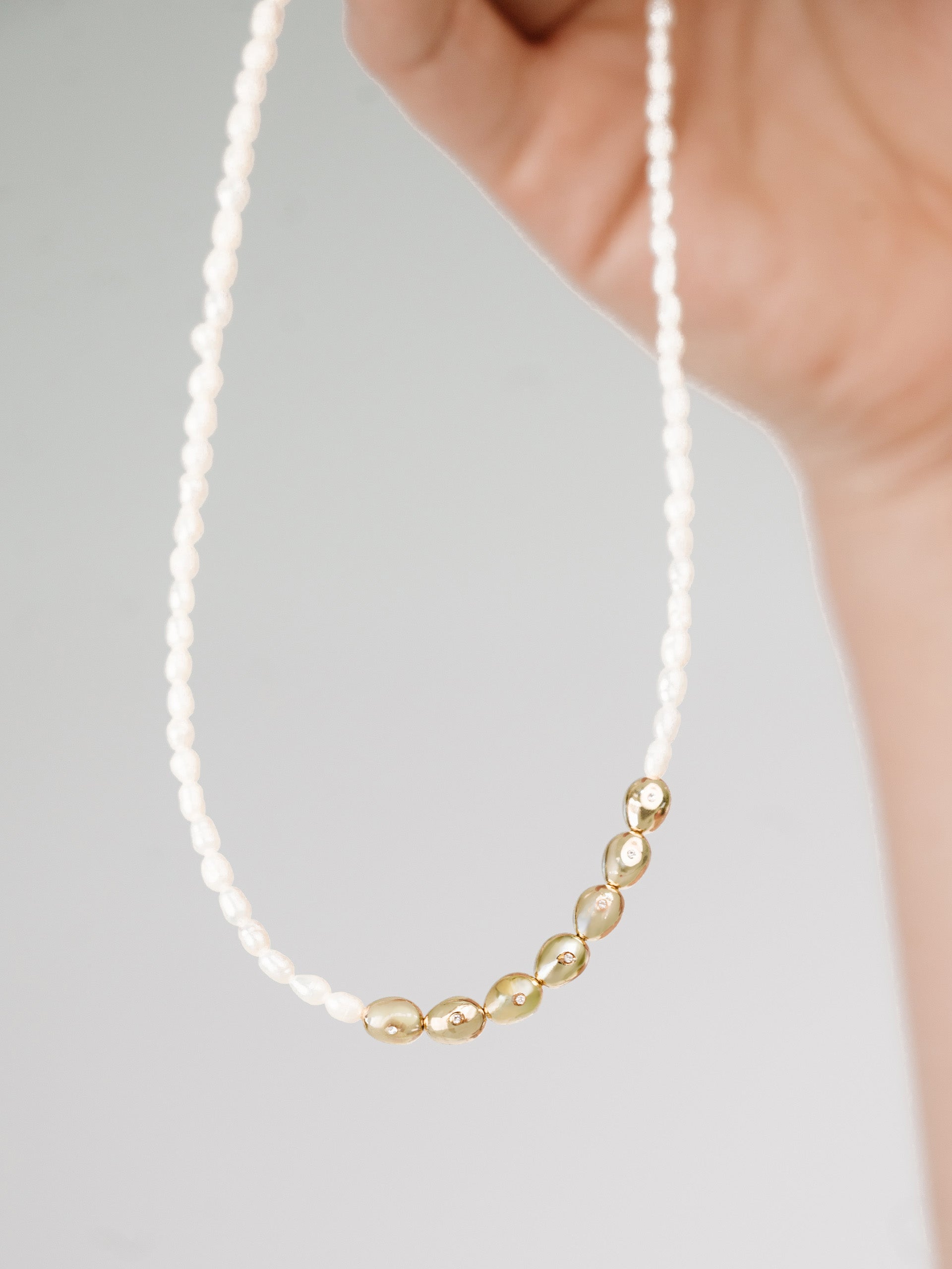Elegant Freshwater Pearl Polished Pebble Necklace for Women - Perfect for Weddings, Parties & Everyday Wear