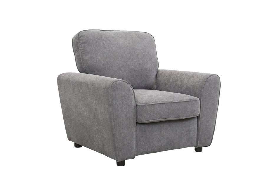 Bethany Collection Grey Sofa Set - Modern 3-Piece Living Room Furniture for Small Spaces | Perfect for Apartments, Condos & Cozy Homes