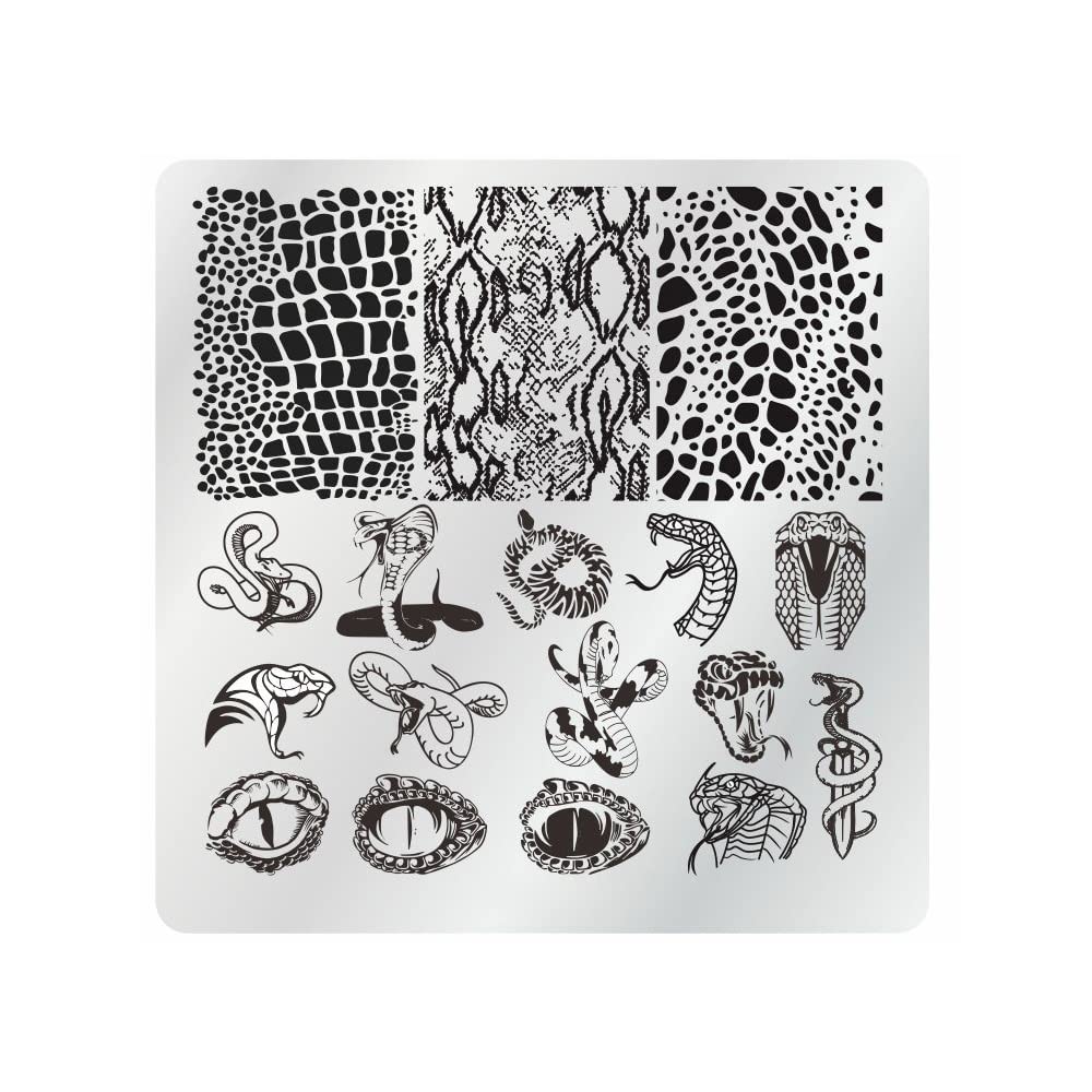 15Pcs Nail Stamping Plates Set with 12 Nail Art Plates, Stamper, Scraper & Storage Bag - DIY Nail Design Template Kit for Salon & Home Manicure