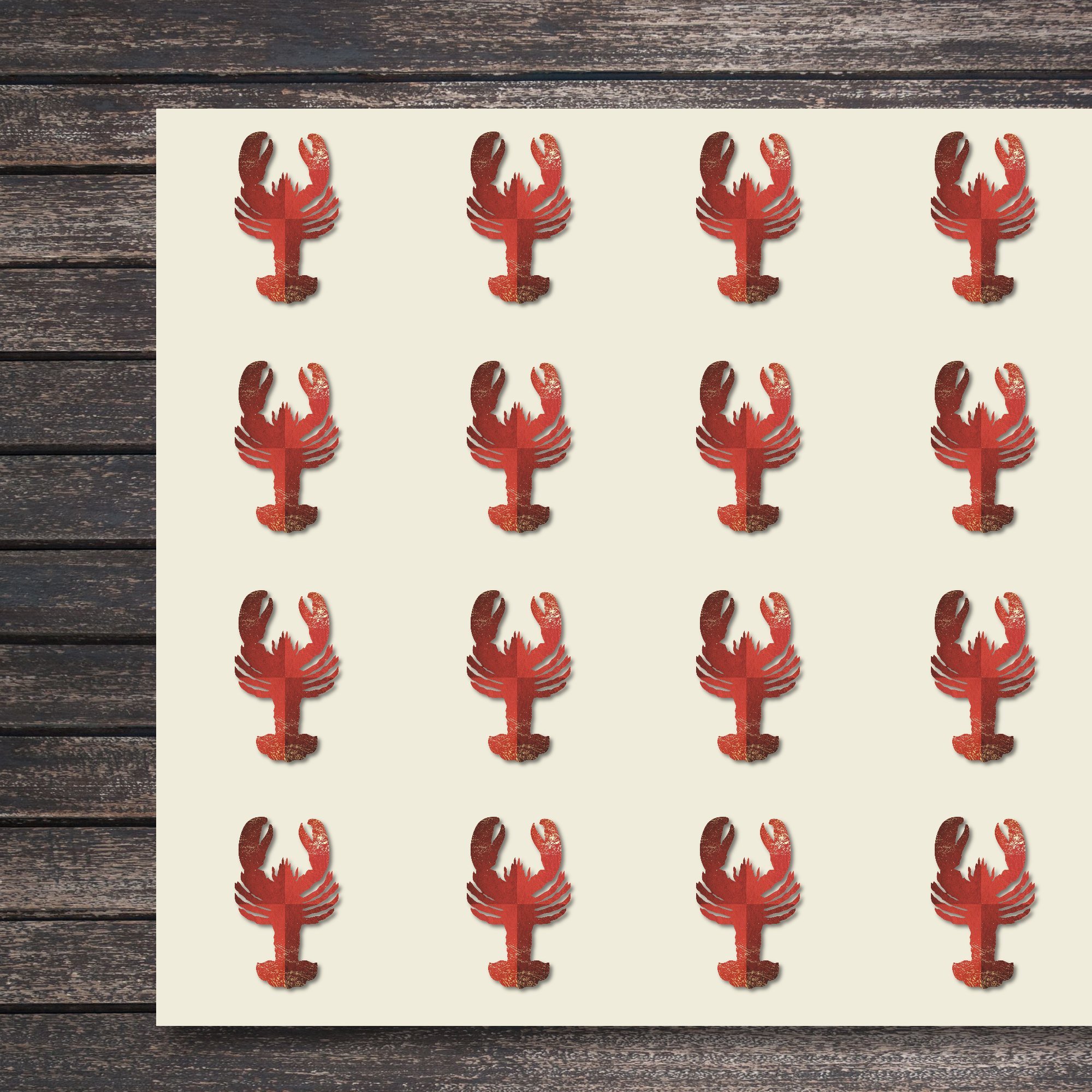 Premium Lobster Craft Stickers - 30 Pack 1.5 Inch Decals for Scrapbooking, Party Decor, DIY Projects & Sealing - Perfect for Beach Themed Crafts, Summer Parties & Nautical Decorations (Item 1321027)