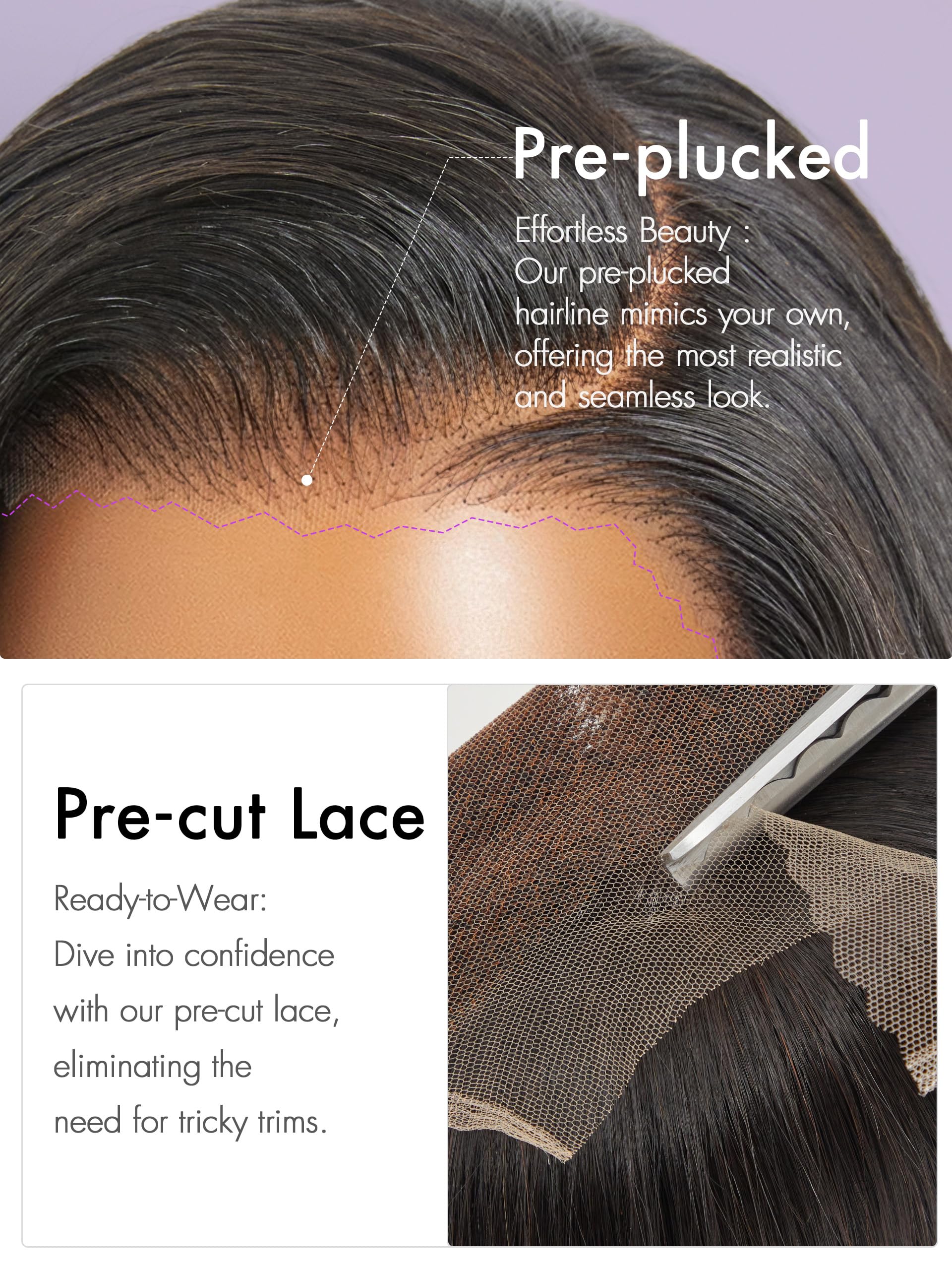 LUVME HAIR PreMax 13x4 Frontal Body Wave Lace Wig - 100% Human Hair Glueless Lace Front Wigs for Black Women | Natural Black Side Part | Perfect for Daily Wear, Special Occasions & Protective Styling