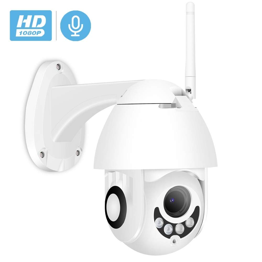 Wireless Motorized IP Security Camera for iOS & Android - 1080p HD WiFi Surveillance with Motion Detection - Ideal for Home, Office & Outdoor Monitoring