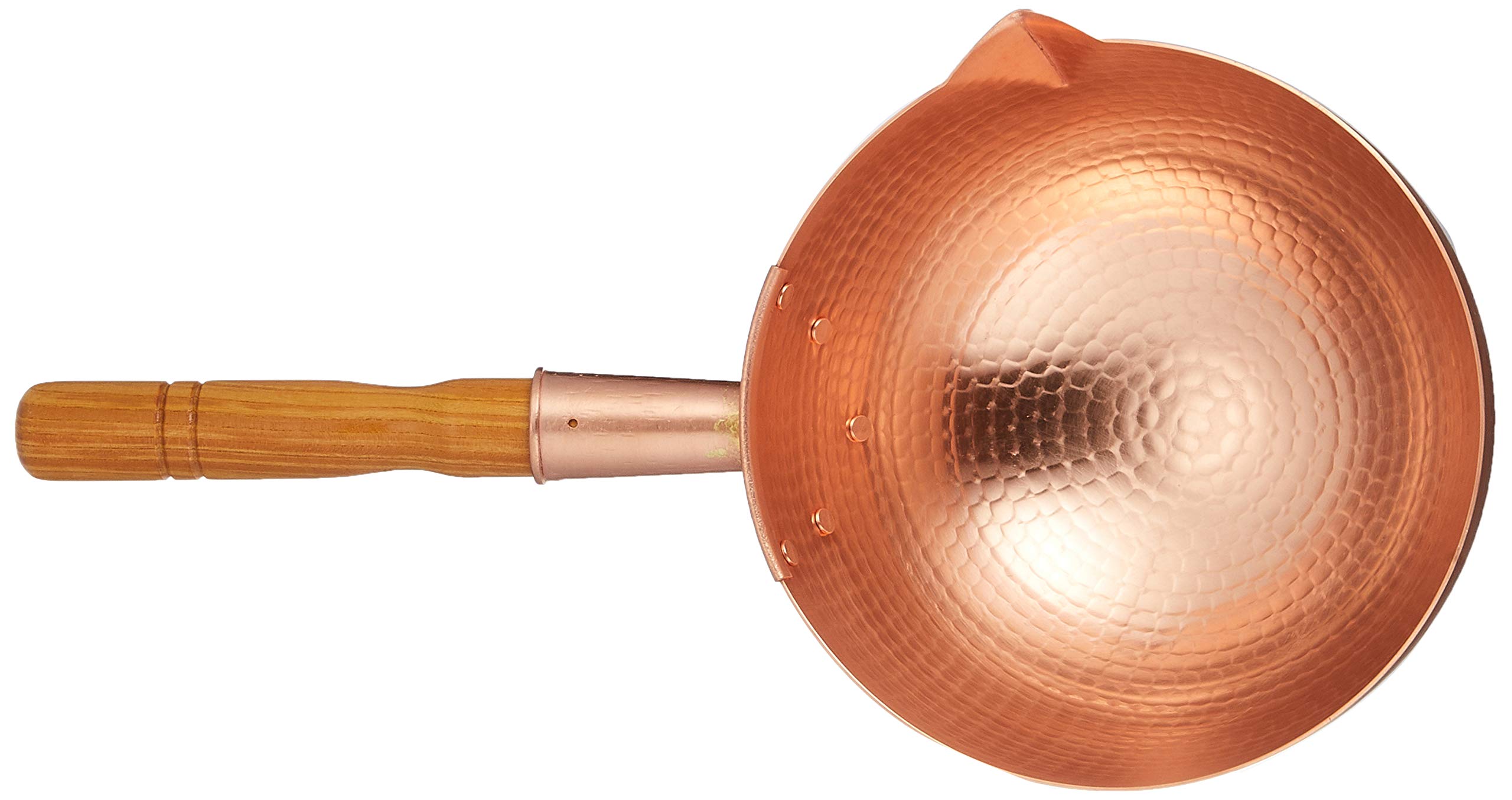 Marushin Pure Copper Bobbin Pot - 8.3 Inch (21cm) Untinned Japanese Tea Brewing Vessel for Matcha, Sencha & Traditional Tea Ceremonies