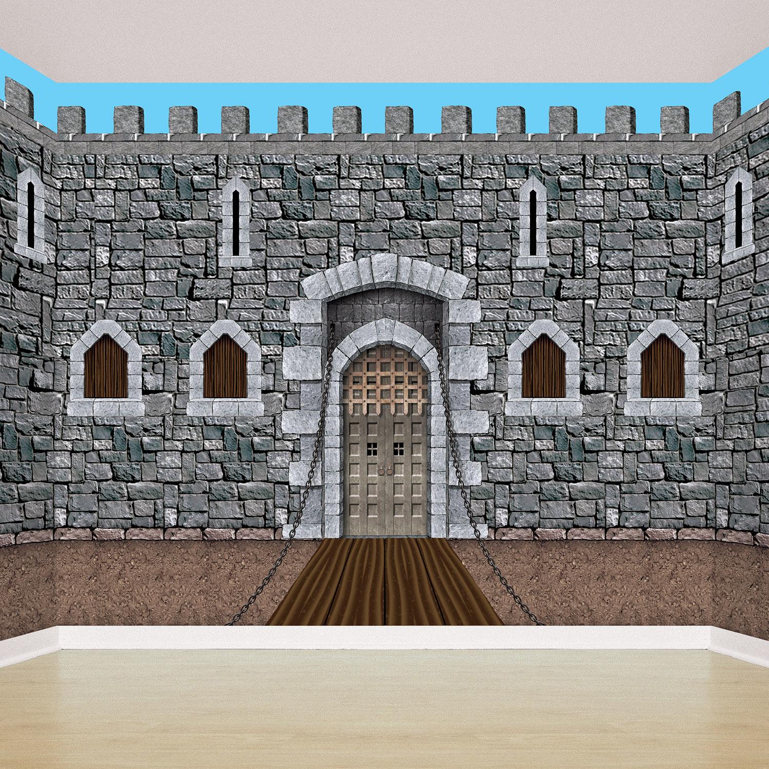 Beistle 108-Piece Castle Door and Window Party Decorations Set - Perfect for Halloween, Medieval, and Fairy Tale Themed Parties