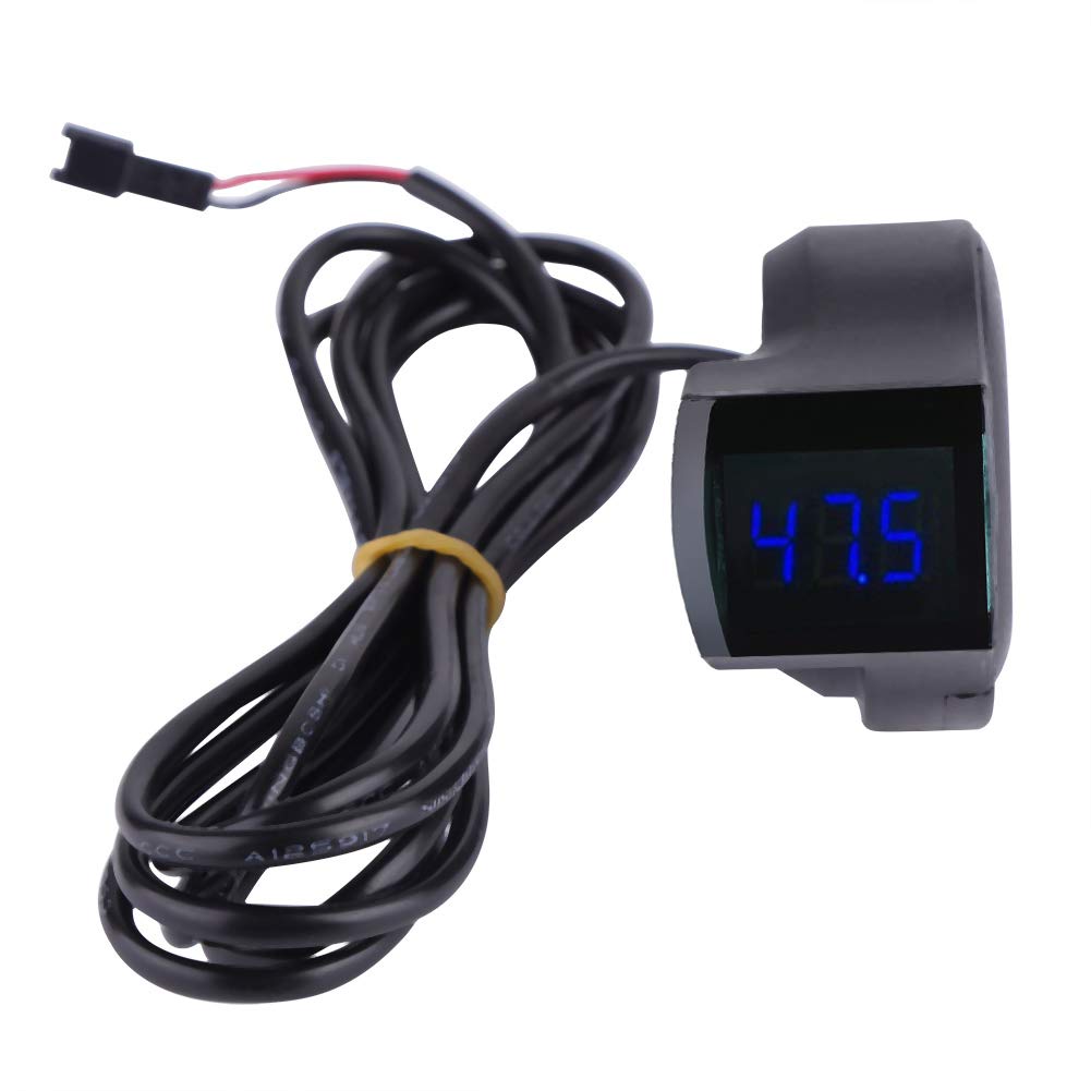 Ruiqas Electric Bike Throttle Grip - Thumb Accelerator Shifter with Digital Voltage Display for E-Bike & Scooter - Perfect for Commuting & Urban Riding