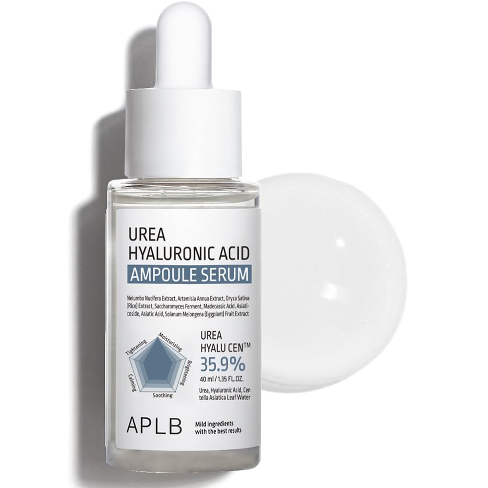 APLB Urea Hyaluronic Acid Ampoule Serum 1.35 fl.oz - Korean Skincare for Deep Hydration & Wrinkle Care | UREA HYALU CEN™ 35.9% Nourishing Serum for Dry Skin, Improves Skin Texture & Revitalizes | Perfect for Night Routine & Anti-Aging Skincare