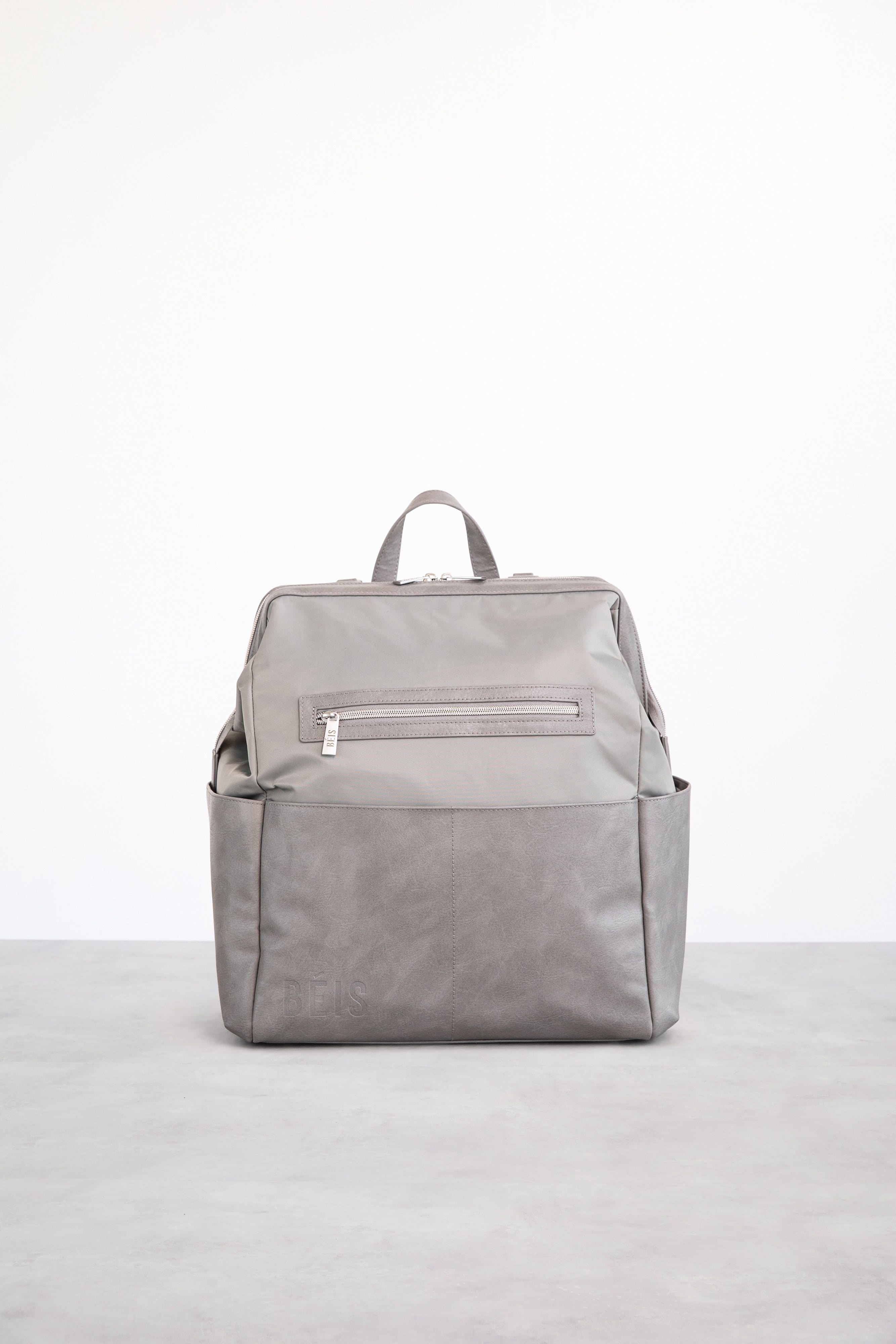 Stylish Grey Backpack Diaper Bag for Moms - Waterproof & Spacious Baby Essentials Organizer - Perfect for Travel, Outings & Daily Use